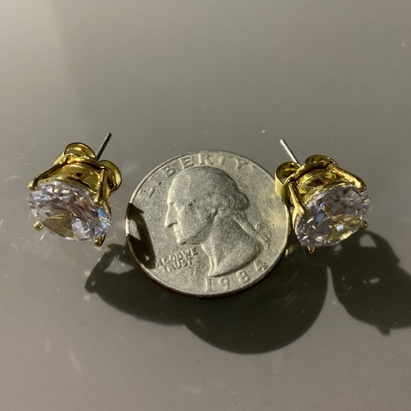 CZ By Kenneth Jay Lane Round Cut CZ Stud Earrings - Picture 8 of 12